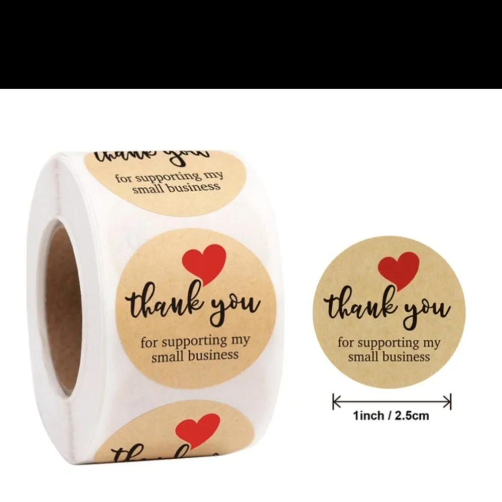 500 Thank You Stickers NWT
